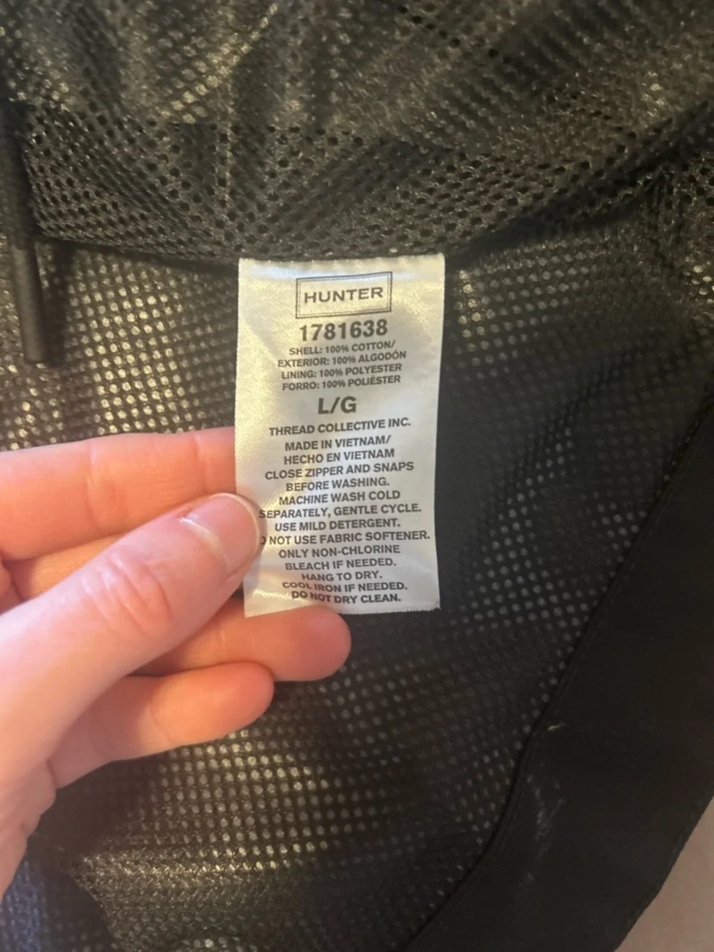 Hunter Black Hooded Trench Coat - Picture 4 of 5